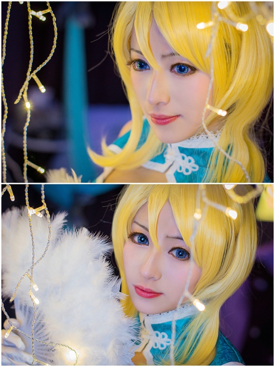 绘希开胸旗袍cos