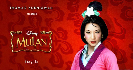kurniawan设计的另一张《花木兰》真人海报,刘玉玲主演