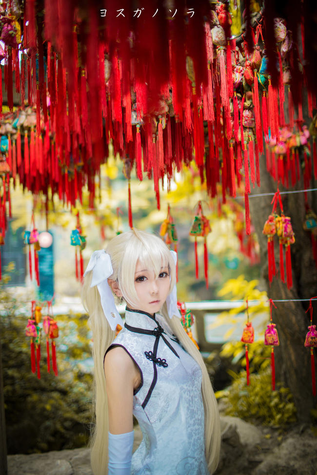 包子脸萌妹来袭!春日野穹旗袍cos