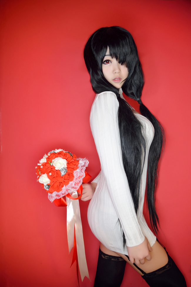 色气满满开胸毛衣时崎狂三cos