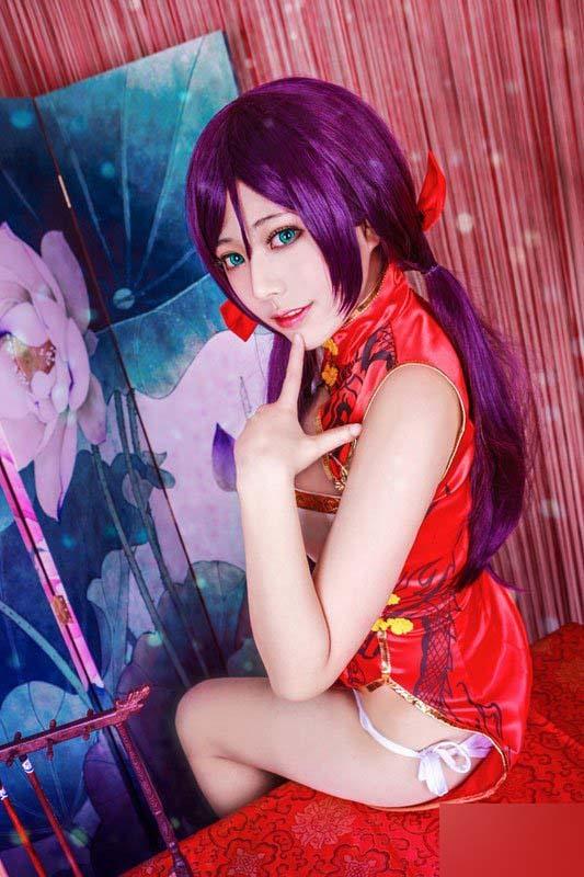 神级cos旗袍加开胸东条希